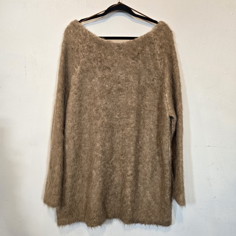 Free People Bon Bon Sweater in Light Brown With Tie-Back